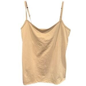 New York & Company NY&Co Goden Tan Shelf Bra Camisole Tank, size Large